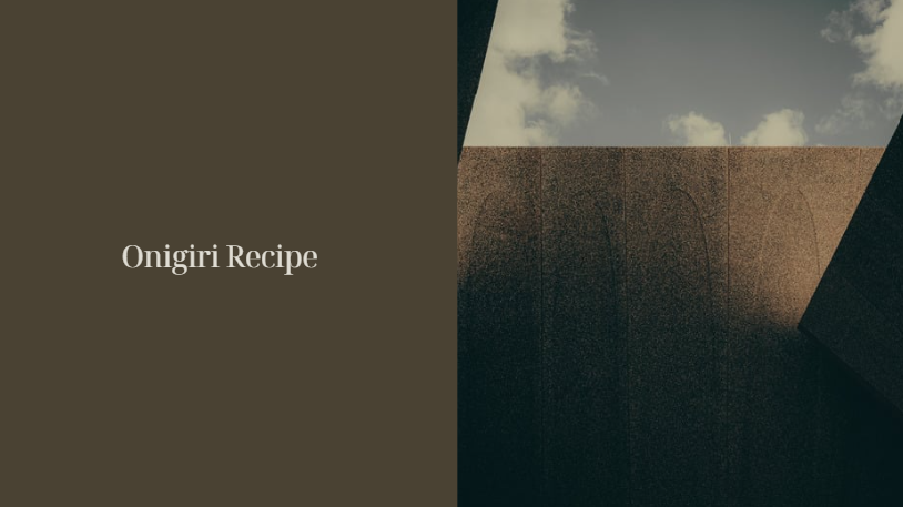 Onigiri Recipe